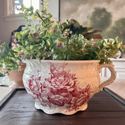 Antique English Red Transferware Chamber Pot
Circa 1880–1900